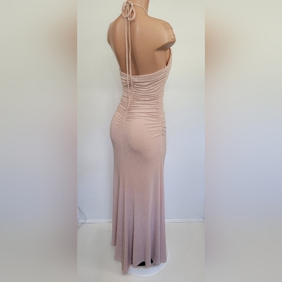 B Darlin Halter Neck Ruched Gown Size 11/12 - Picture 4 of 11